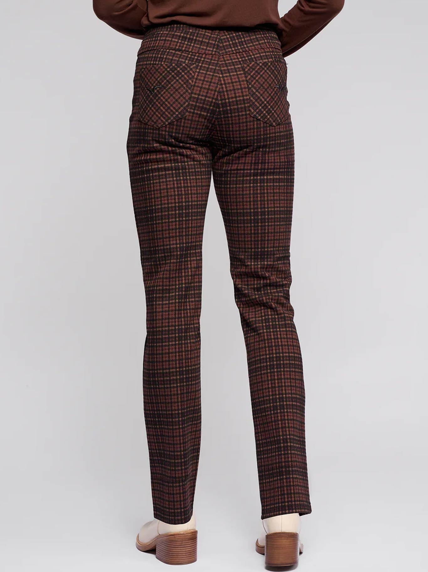VASSALLI BAY SLIM LEG PULL ON PANT (Checkmate)