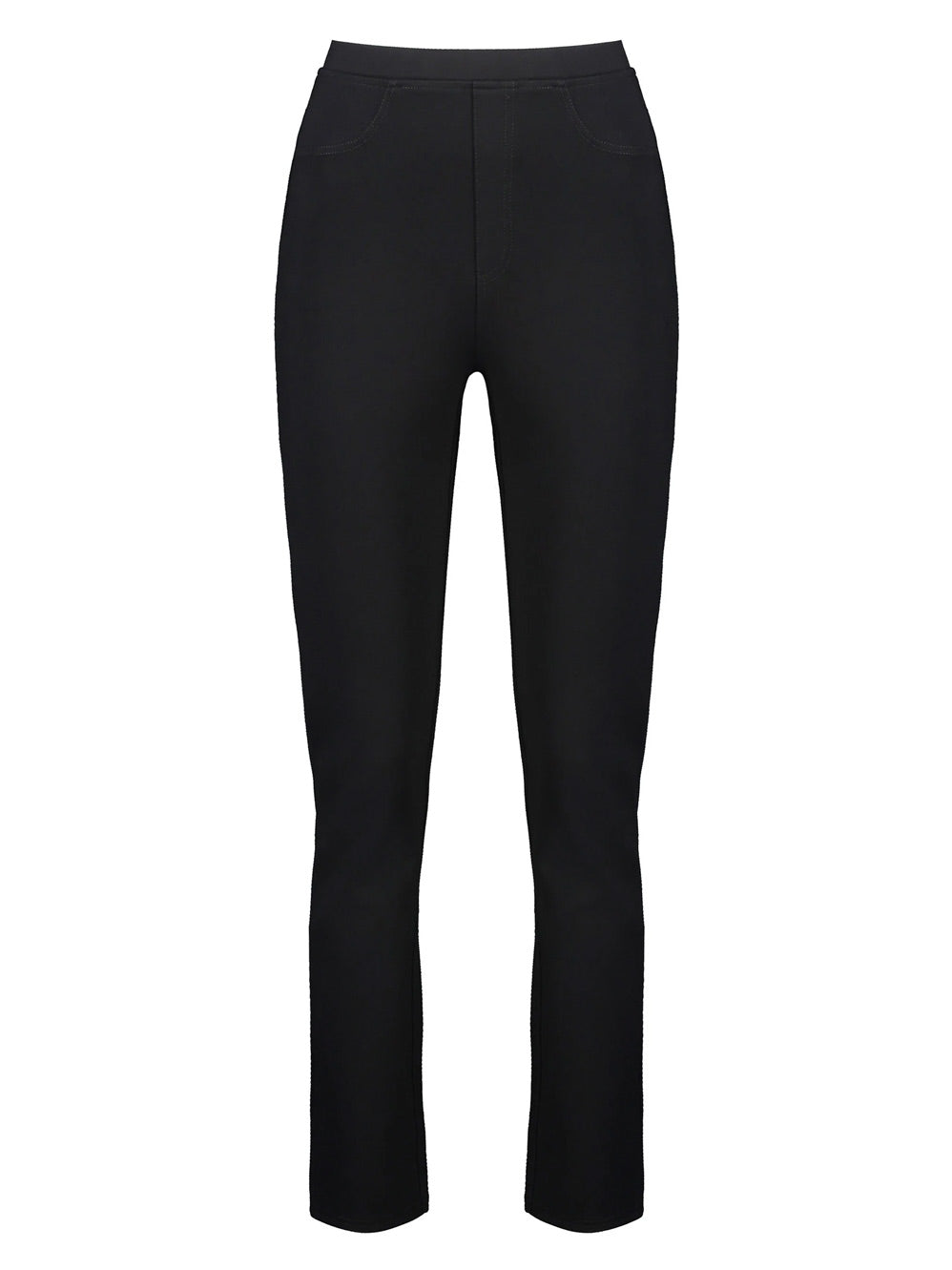 VASSALLI SLIM LEG PONTE PULL ON PANT (Black)