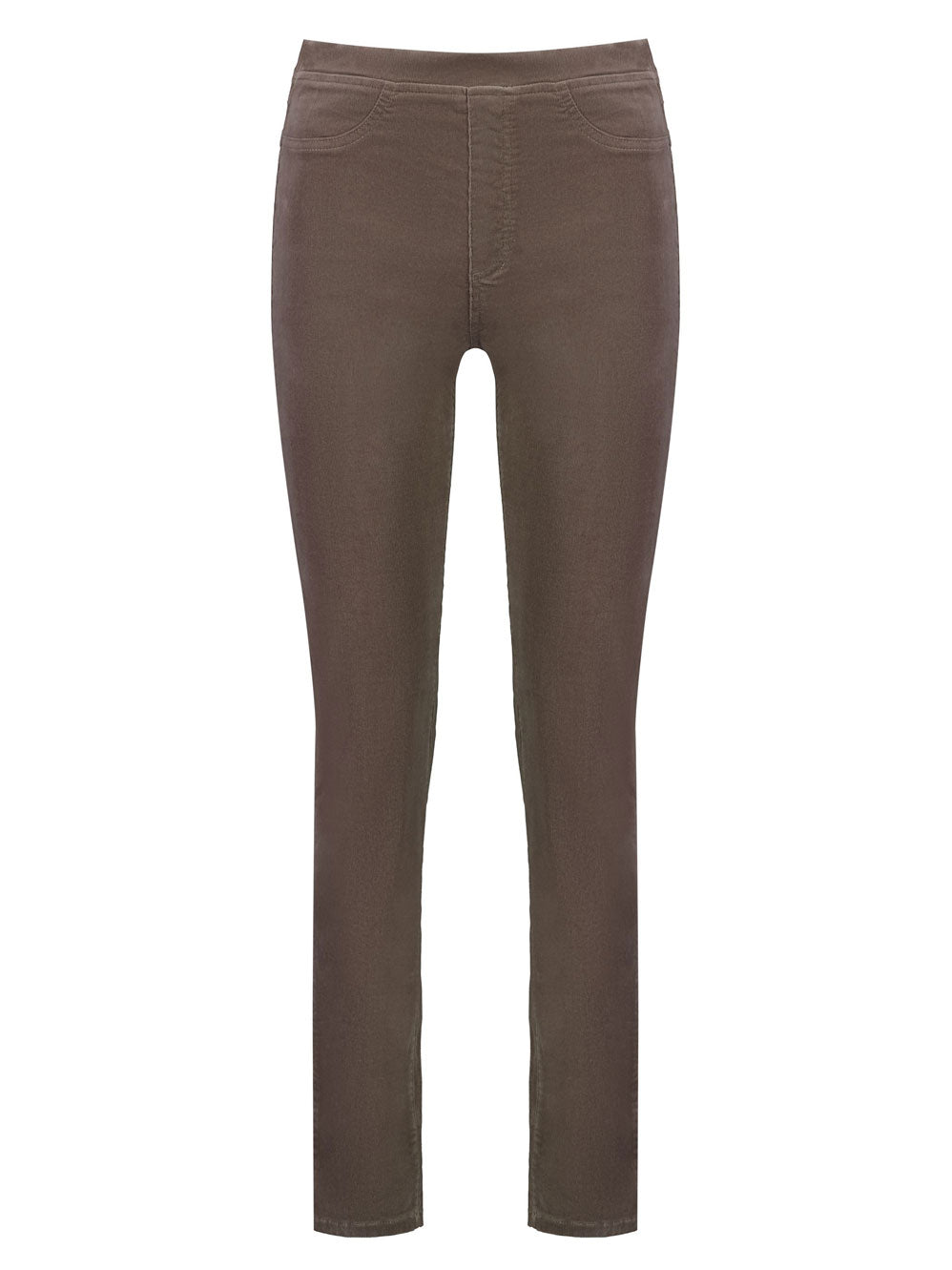 Vassalli Bay Slim Leg Cord Pull On Pant (Taupe)