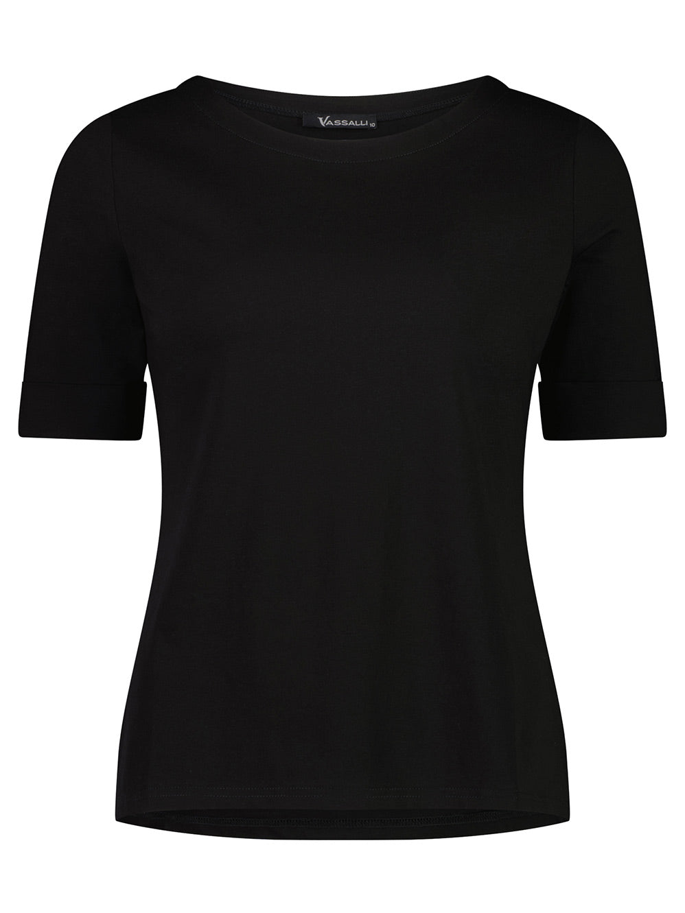 VASSALLI BOAT NECK TEE (Black)