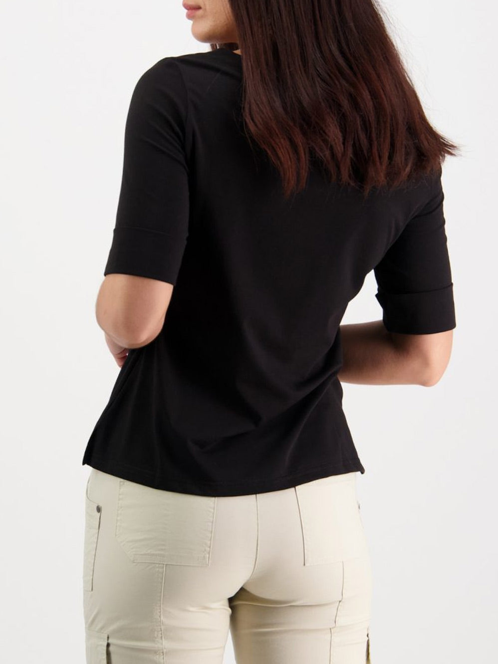 VASSALLI BOAT NECK TEE (Black)