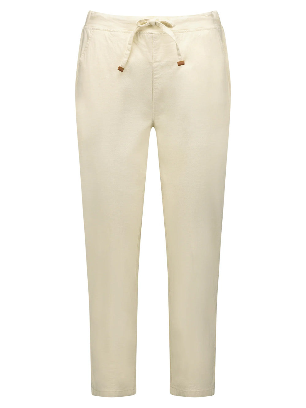 VASSALLI 7/8 ELASTIC WAIST TIE PANT (Ecru)