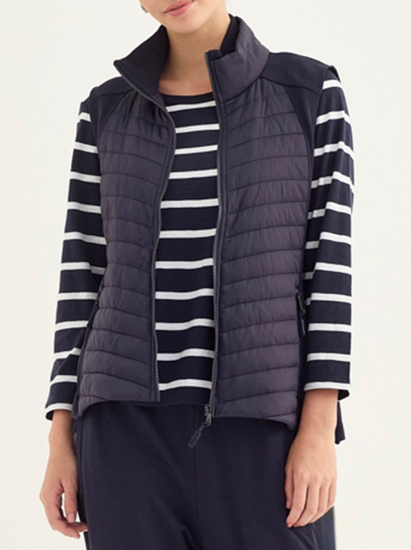 Image of Coats & Jackets. Product name - Verge Award Vest in Ink colour by brand - Verge