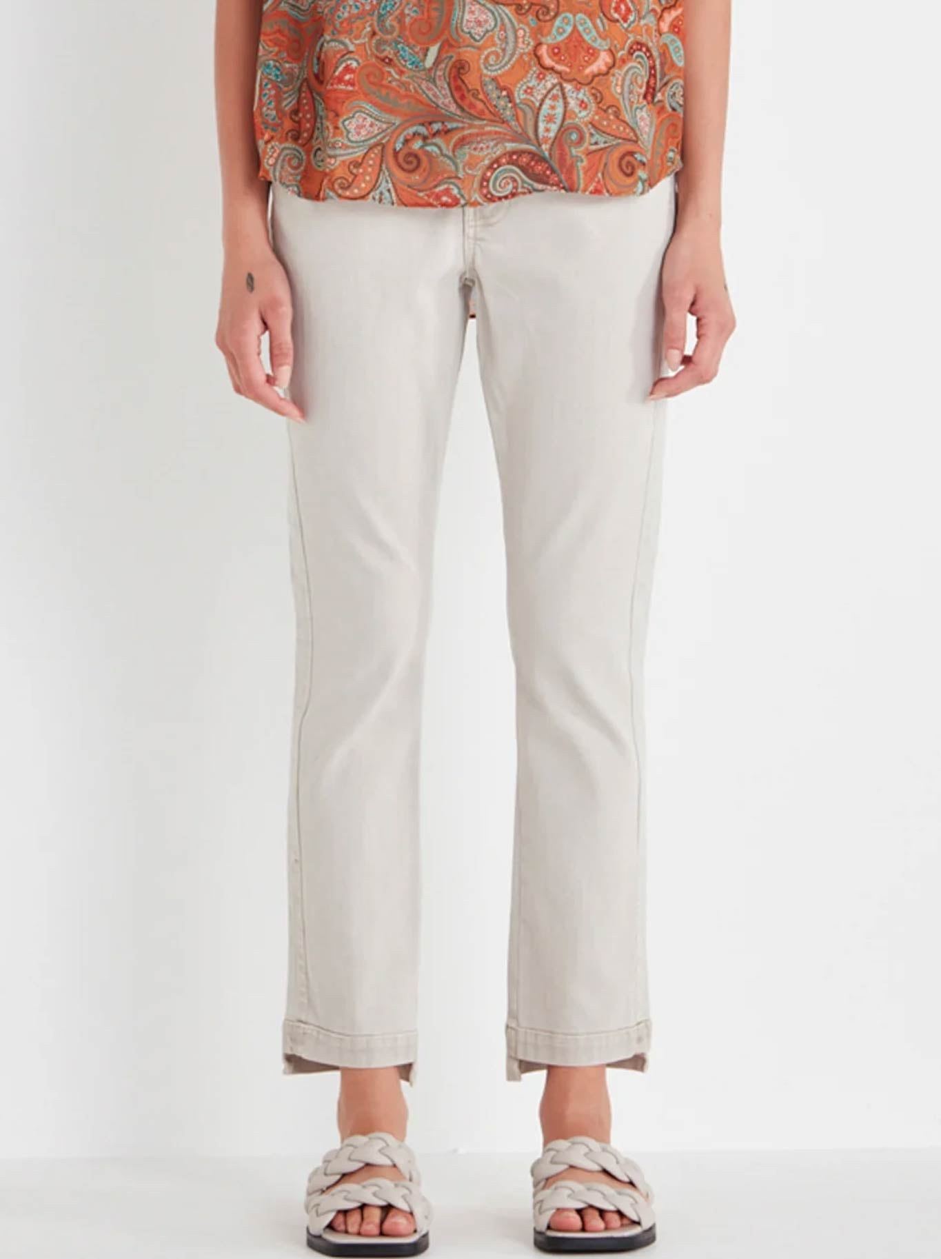 Image of Jeans. Product name - Verge Master Jean in Almond colour by brand - Verge
