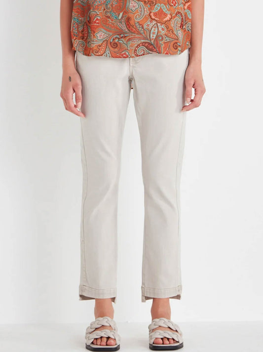 Image of Jeans. Product name - Verge Master Jean in Almond colour by brand - Verge