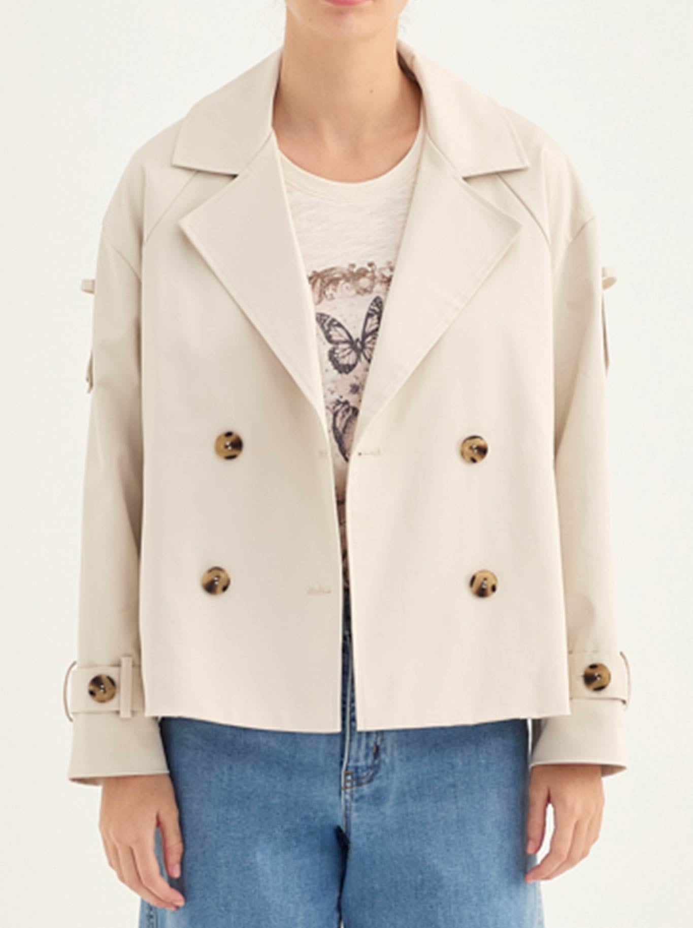 Image of Coats & Jackets. Product name - Verge Soundtrack Jacket in Stone colour by brand - Verge