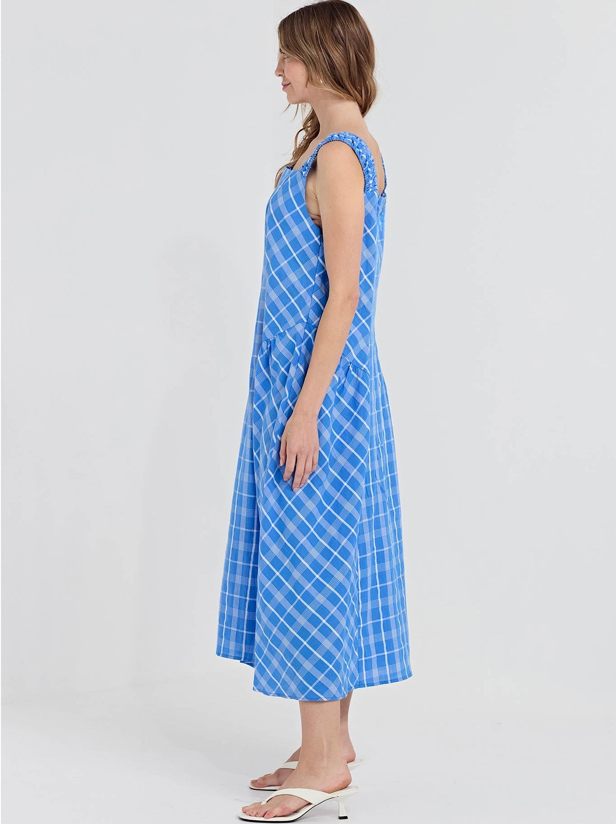 VERGE CHECKMATE DRESS (Blue)
