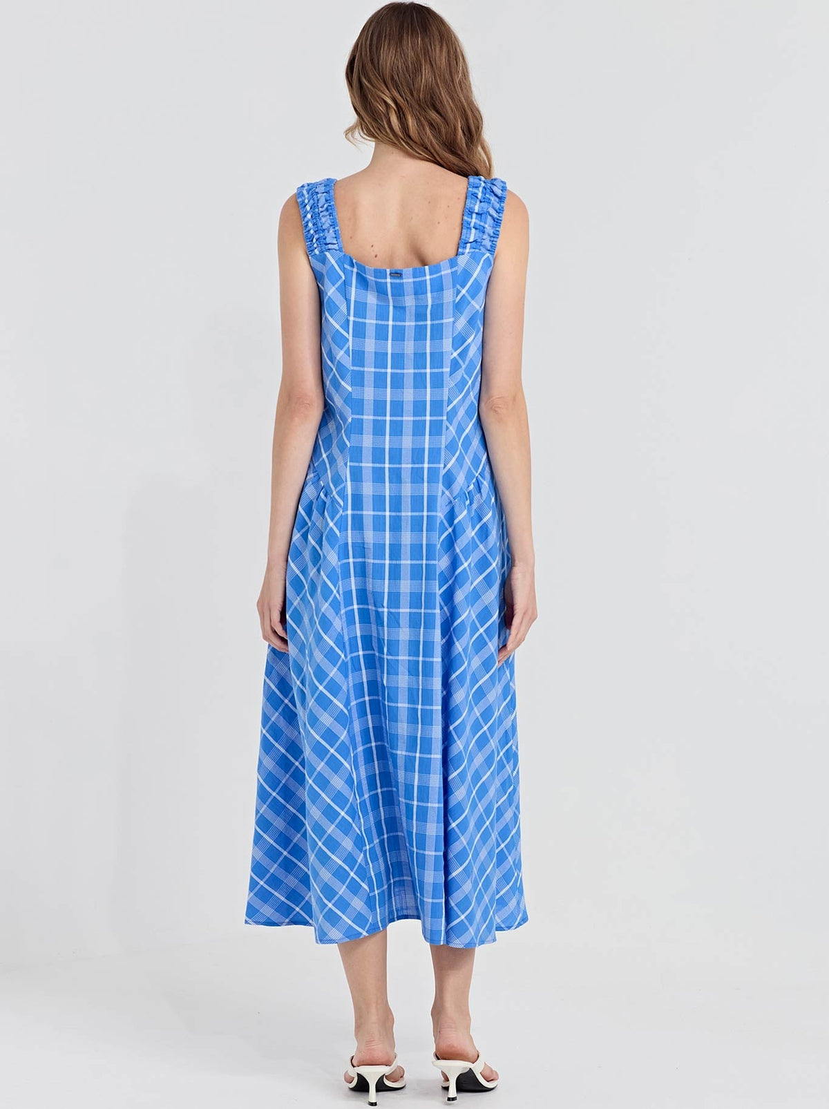 VERGE CHECKMATE DRESS (Blue)
