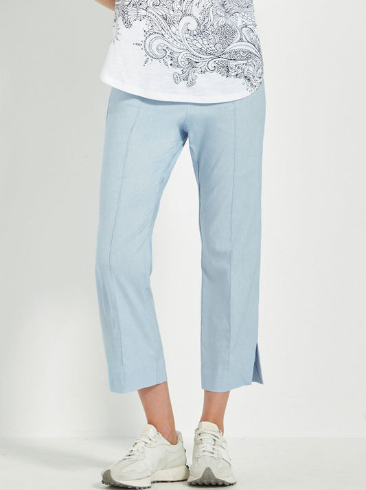 Image of a model wearing Pants. Productname: VERGE ACROBAT 7/8 PANT in Alloy colour by brand - Verge