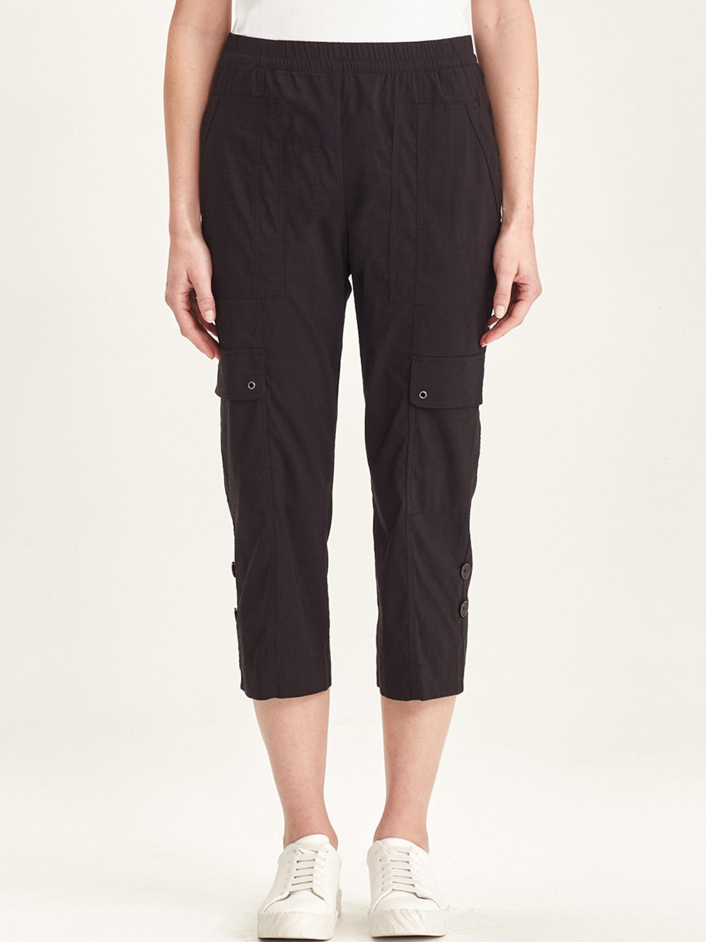 Image of a model wearing Shorts. Productname: Verge Acrobat Cargo Short in Black colour by brand - Verge