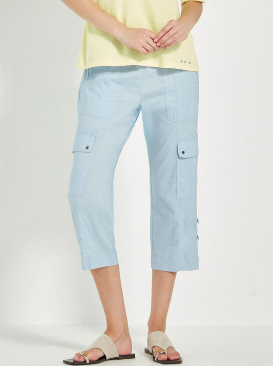 Image of a model wearing Shorts. Productname: Verge Acrobat Cargo Short in Chambray colour by brand - Verge