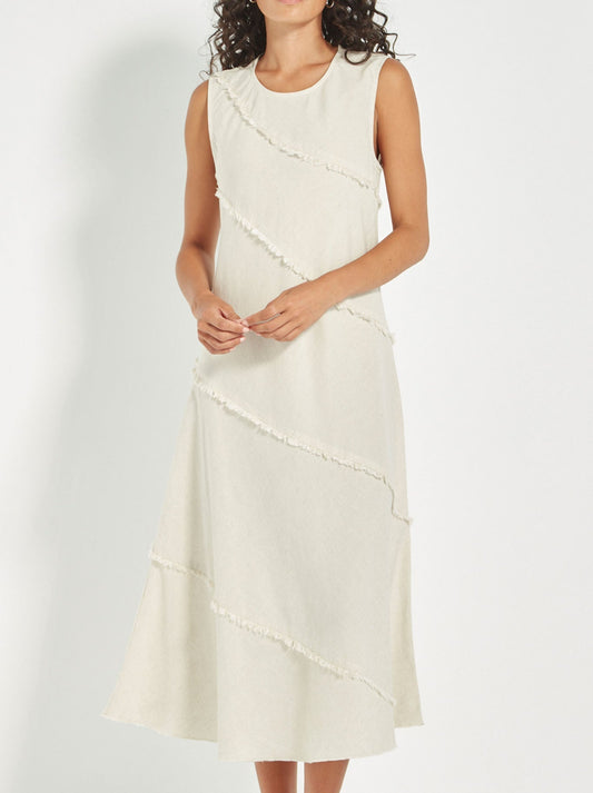 Image of Dresses. Productname: VERGE ELLE DRESS in Cashew colour by brand - Verge