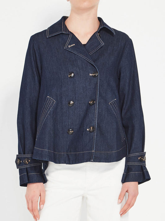 Image of Coats & Jackets. Productname: VERGE CADE JACKET in Dark Denim colour by brand - Verge