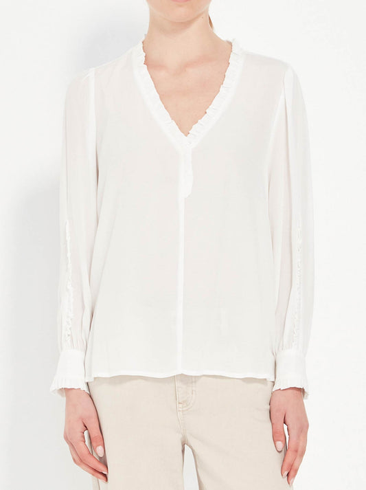 Image of Blouses. Productname: Verge Cascade Blouse in Chalk colour by brand - Verge