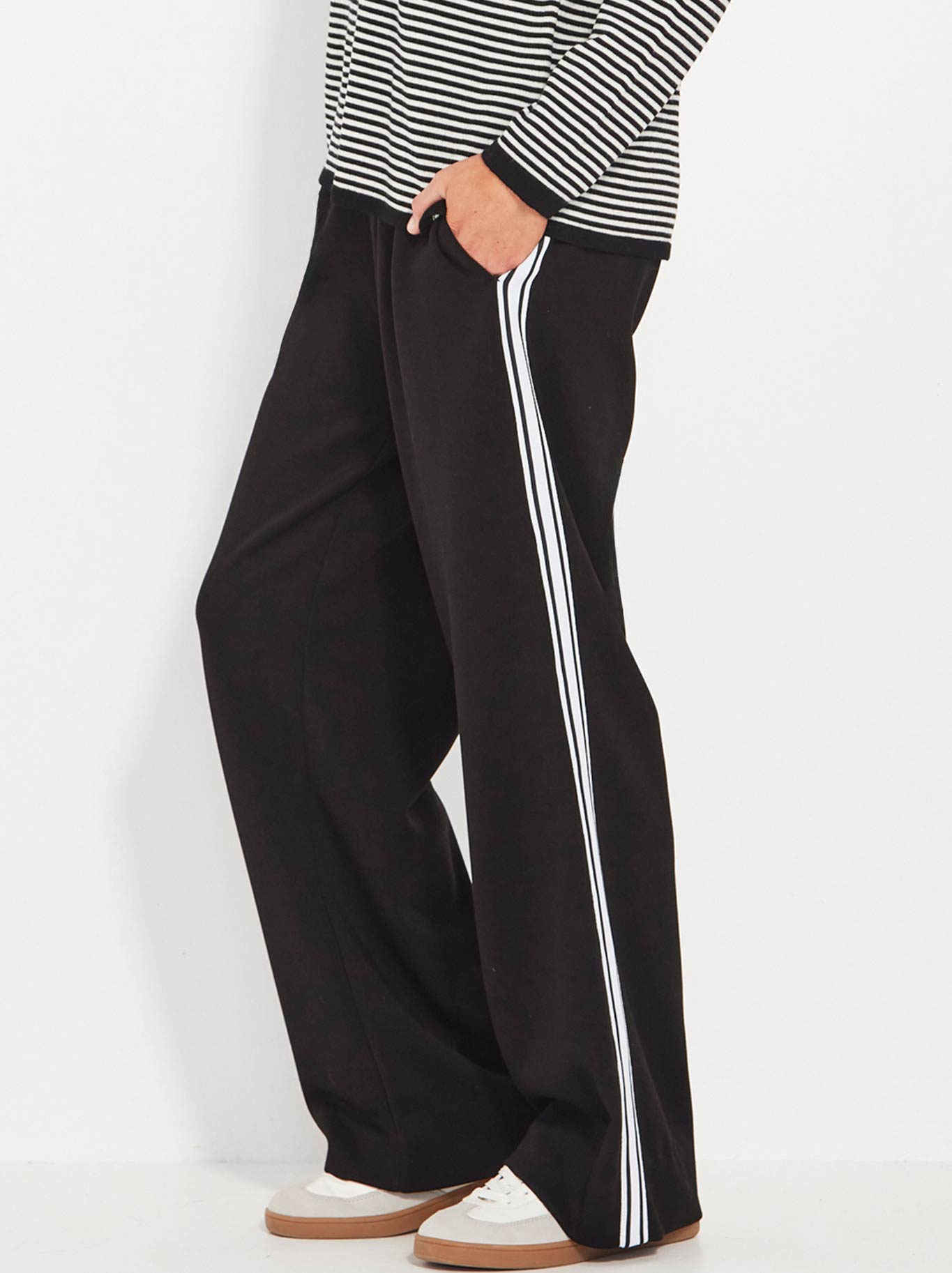 VERGE STRIPE BEXTER PANT (Black)