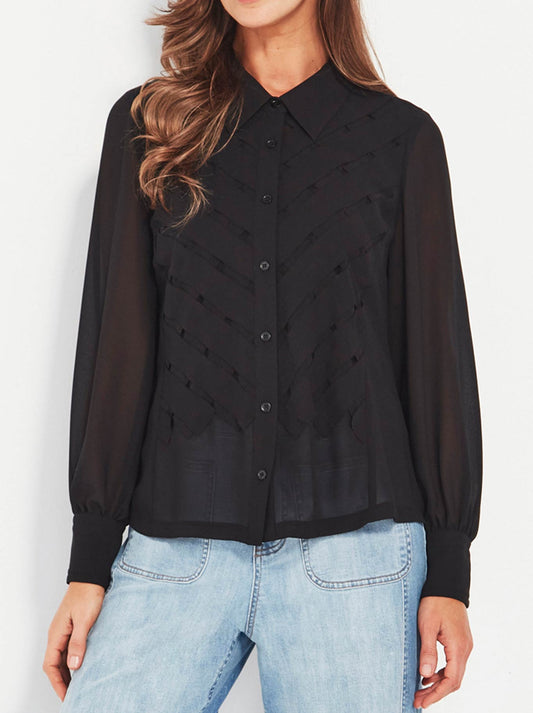 Image of Shirts. Productname: VERGE SWOON SHIRT in Black colour by brand - Verge