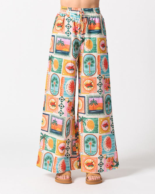 Image of a model wearing Pants. Productname: Walnut Melbourne Vermont Pant in Spicy Summer colour by brand - Walnut Melbourne