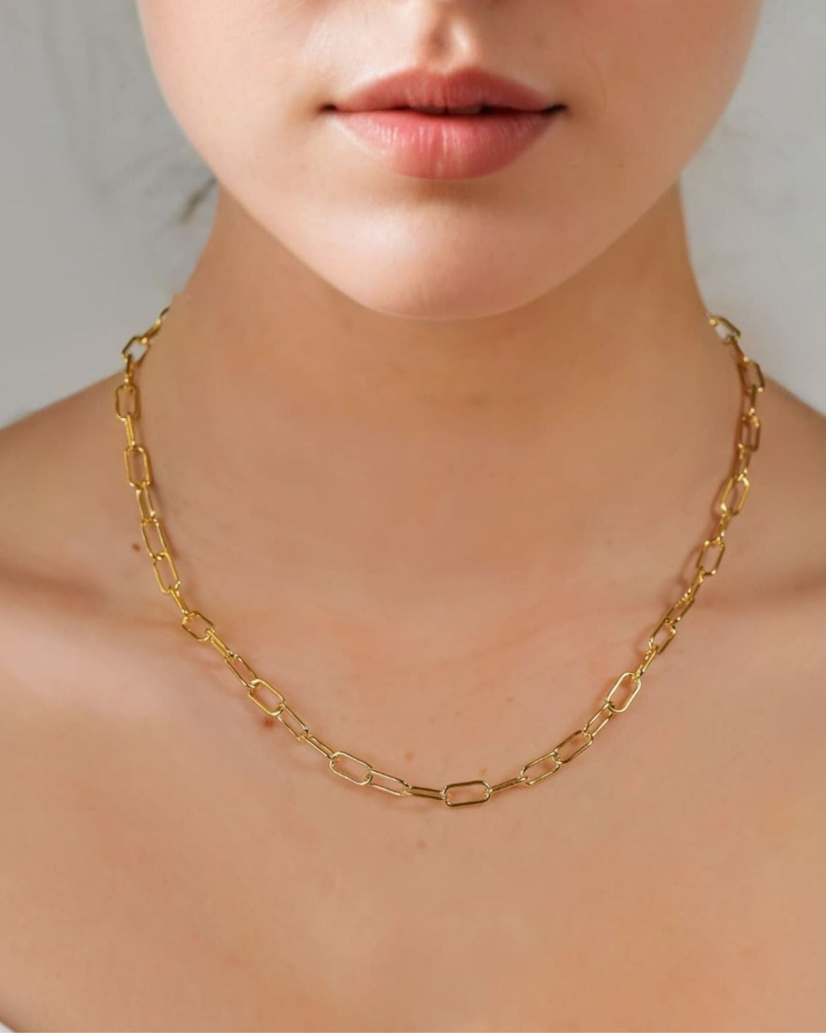 LAVANA Verona Silver Paperclip Chain Necklace