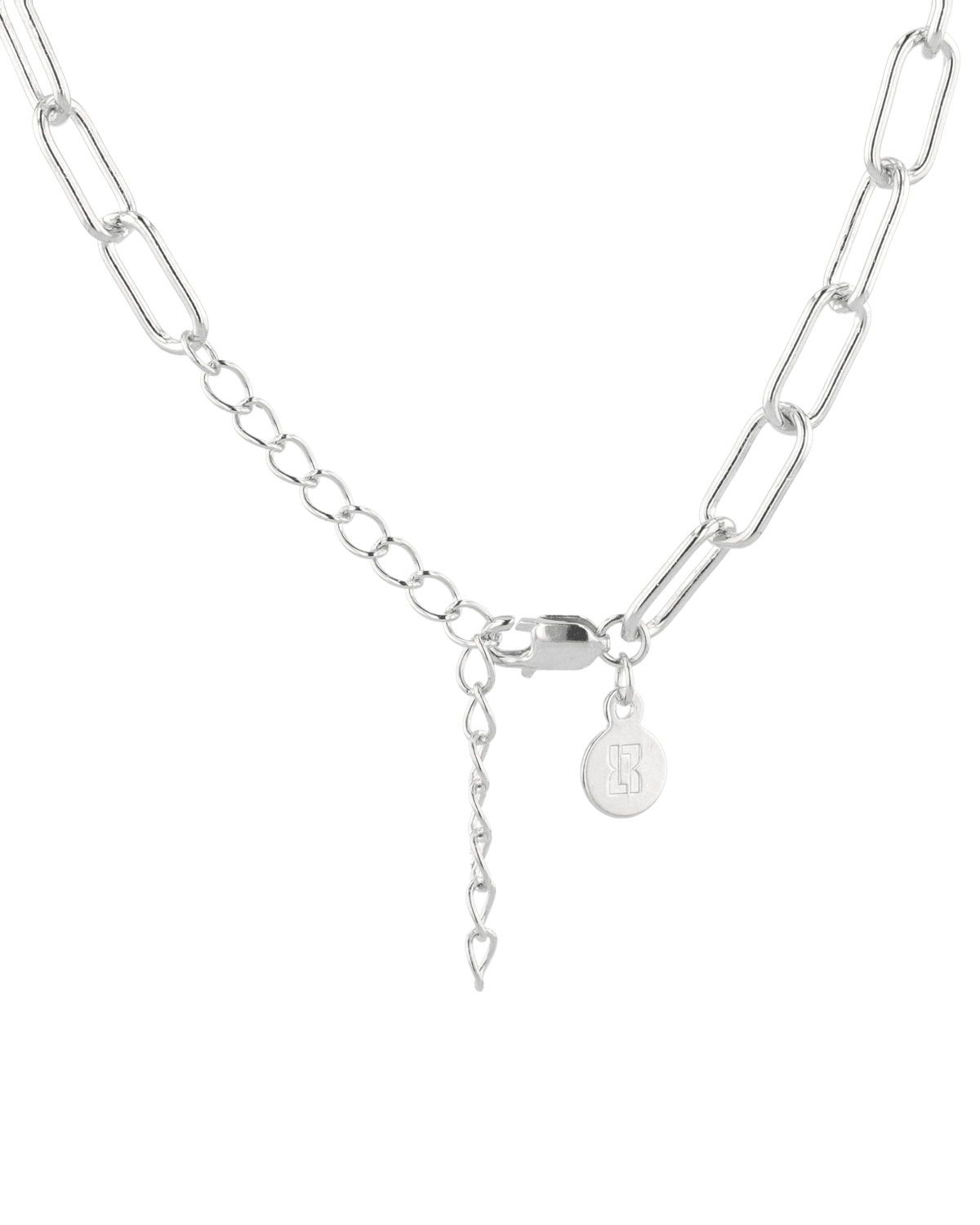 LAVANA Verona Silver Paperclip Chain Necklace