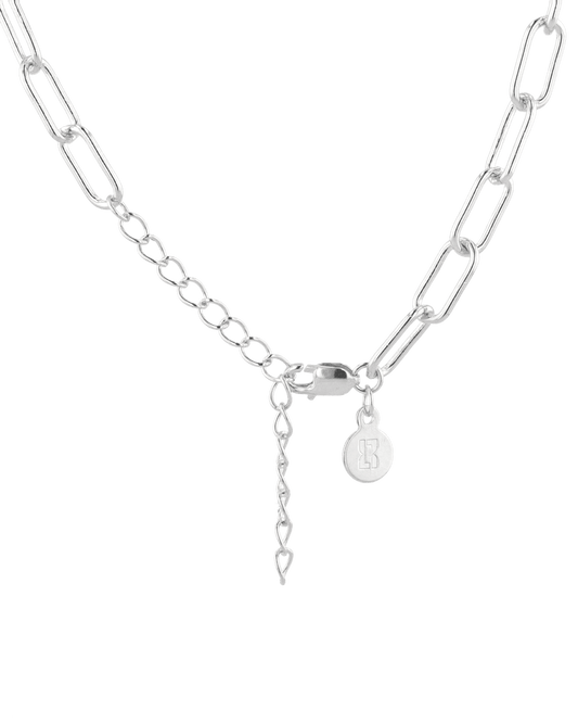 LAVANA Verona Silver Paperclip Chain Necklace