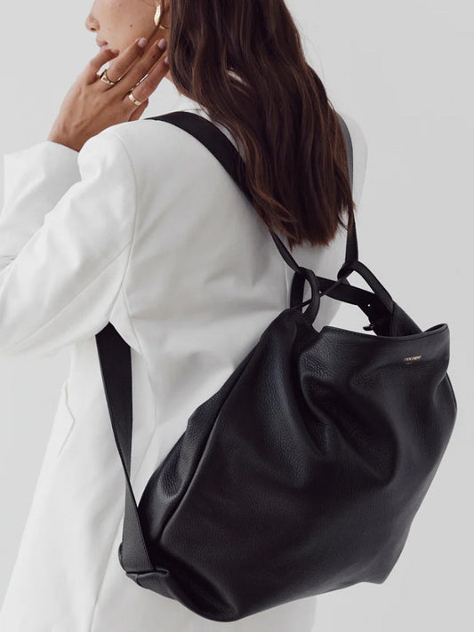 VESTIRSI BELLA XL 2-IN-1 CONVERTIBLE BACKPACK TOTE (Tan)