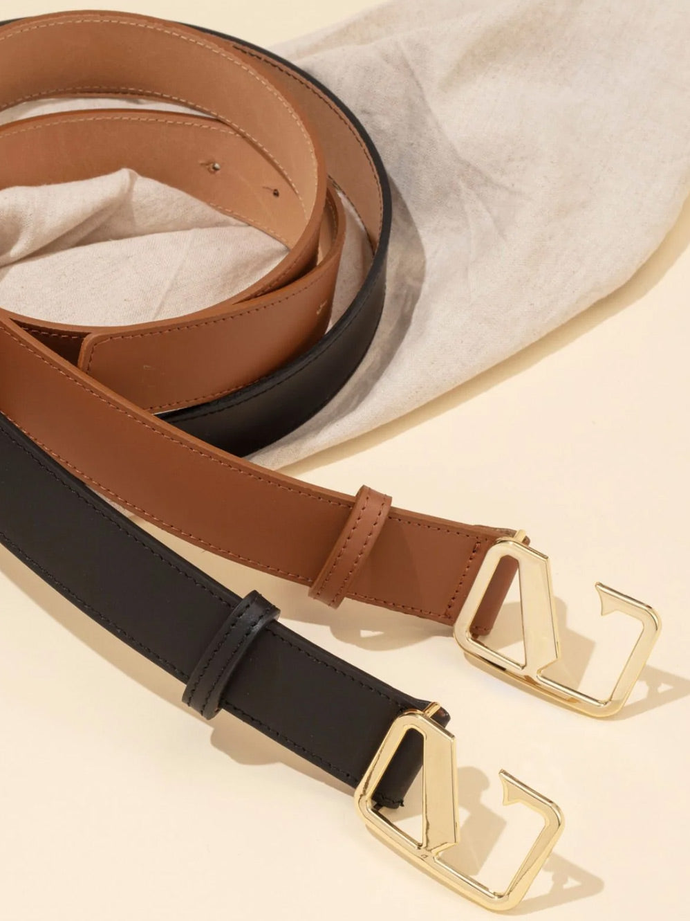 VESTIRSI VICTORIA SMOOTH LEATHER BELT (Black)