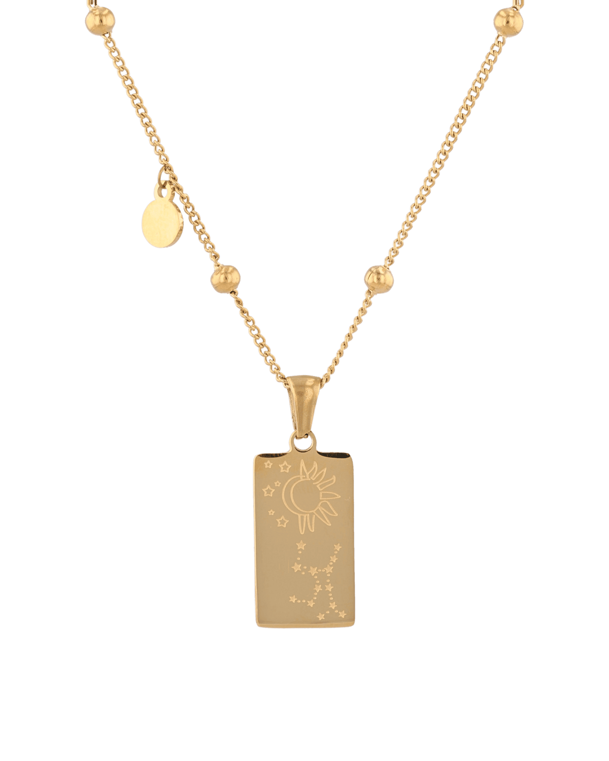 LAVANA Virgo Gold Zodiac Tag Necklace