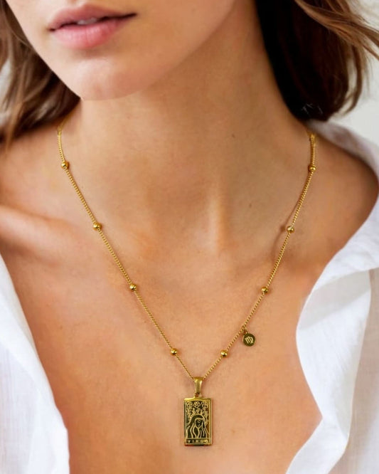 LAVANA Virgo Silver Zodiac Tag Necklace