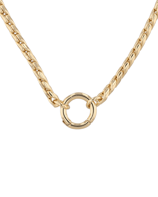 Image of Necklaces. Product name - Vista Charm Gold Chain Necklace in colour by brand - LAVANA