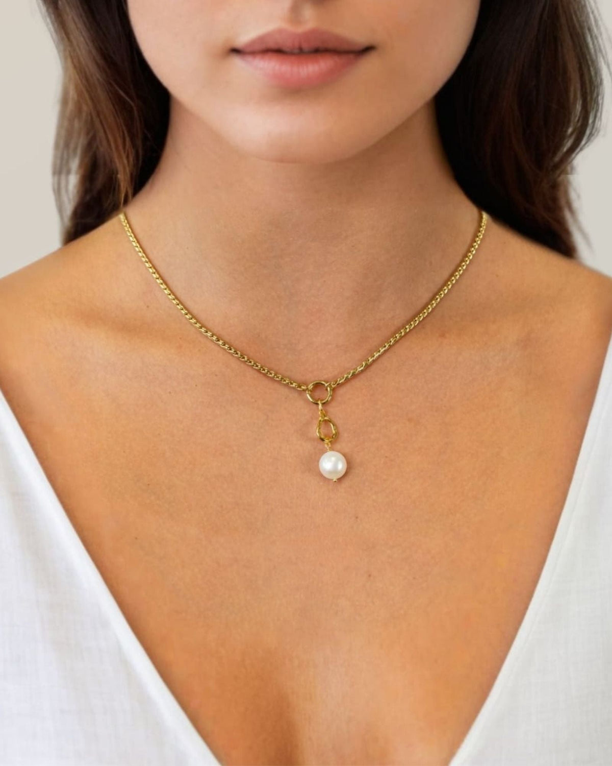 LAVANA Vista Charm Silver Chain Necklace