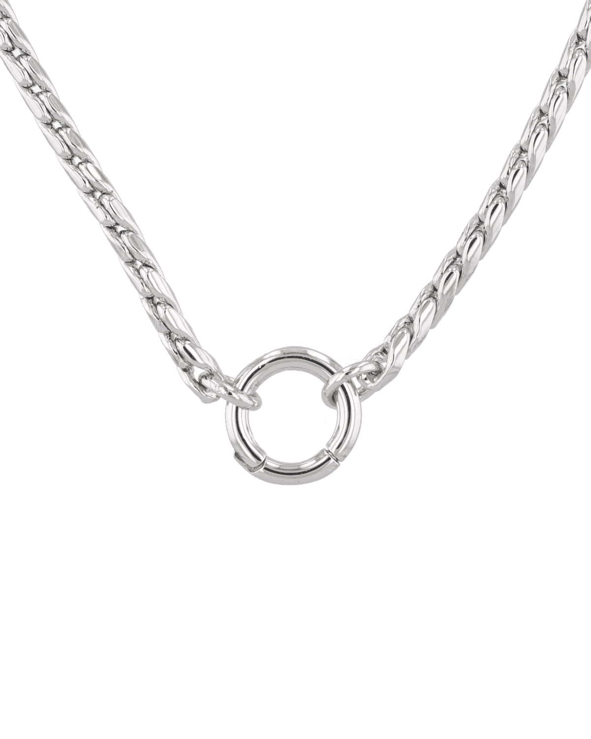 Image of Necklaces. Product name - Vista Charm Silver Chain Necklace in colour by brand - LAVANA