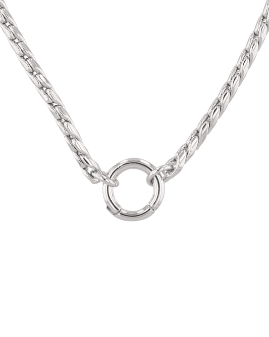 Image of Necklaces. Product name - Vista Charm Silver Chain Necklace in colour by brand - LAVANA
