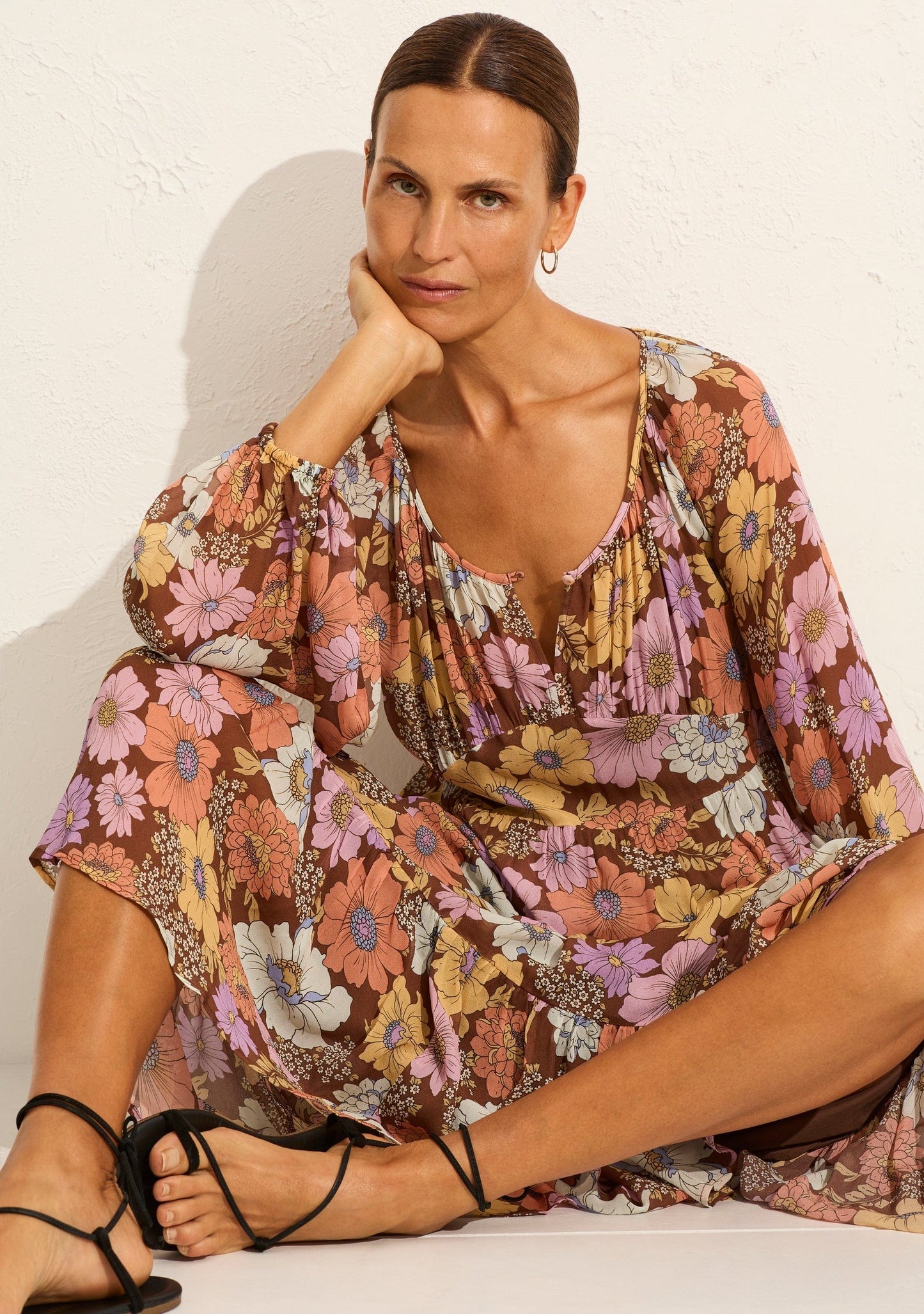 Auguste The Label Amanza Maxi Dress (Tan/Brown)