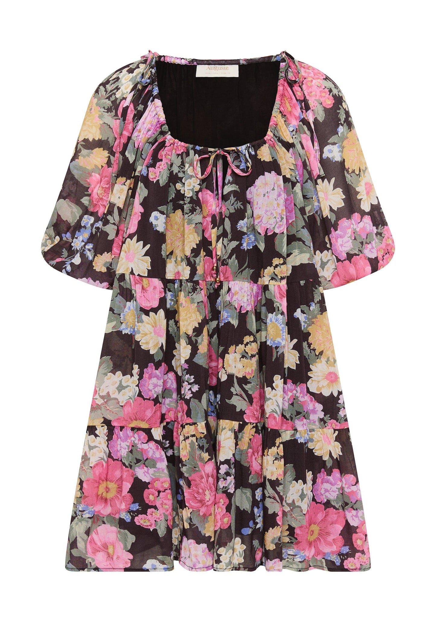 Auguste The Label Daphne Mini Dress (Black)