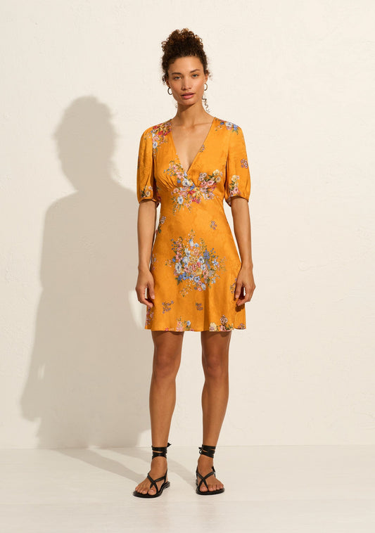 Image of Dresses. Productname: Auguste The Label Pamela Mini Dress in Yellow/Orange colour by brand - Auguste The Label