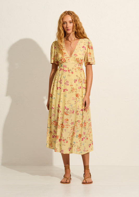 Image of Dresses. Productname: Auguste The Label Adison Midi Dress in Yellow/Orange colour by brand - Auguste The Label
