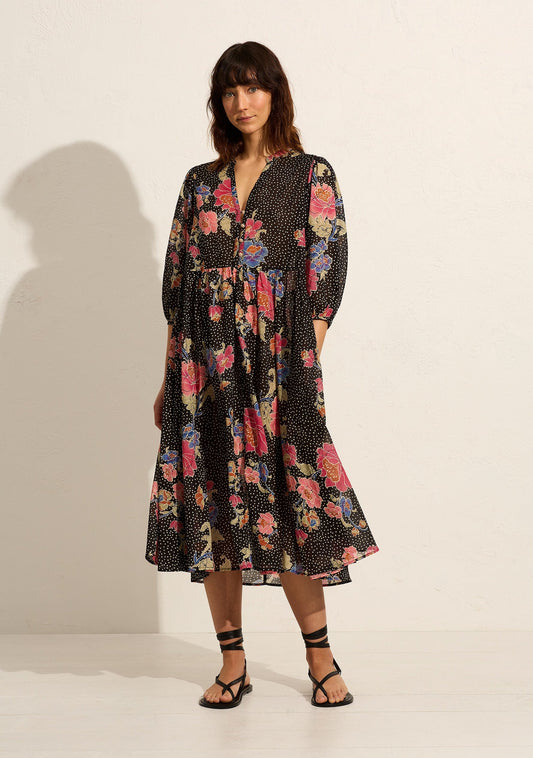 Image of Dresses. Productname: Auguste The Label Amaya Midi Dress in Black colour by brand - Auguste The Label