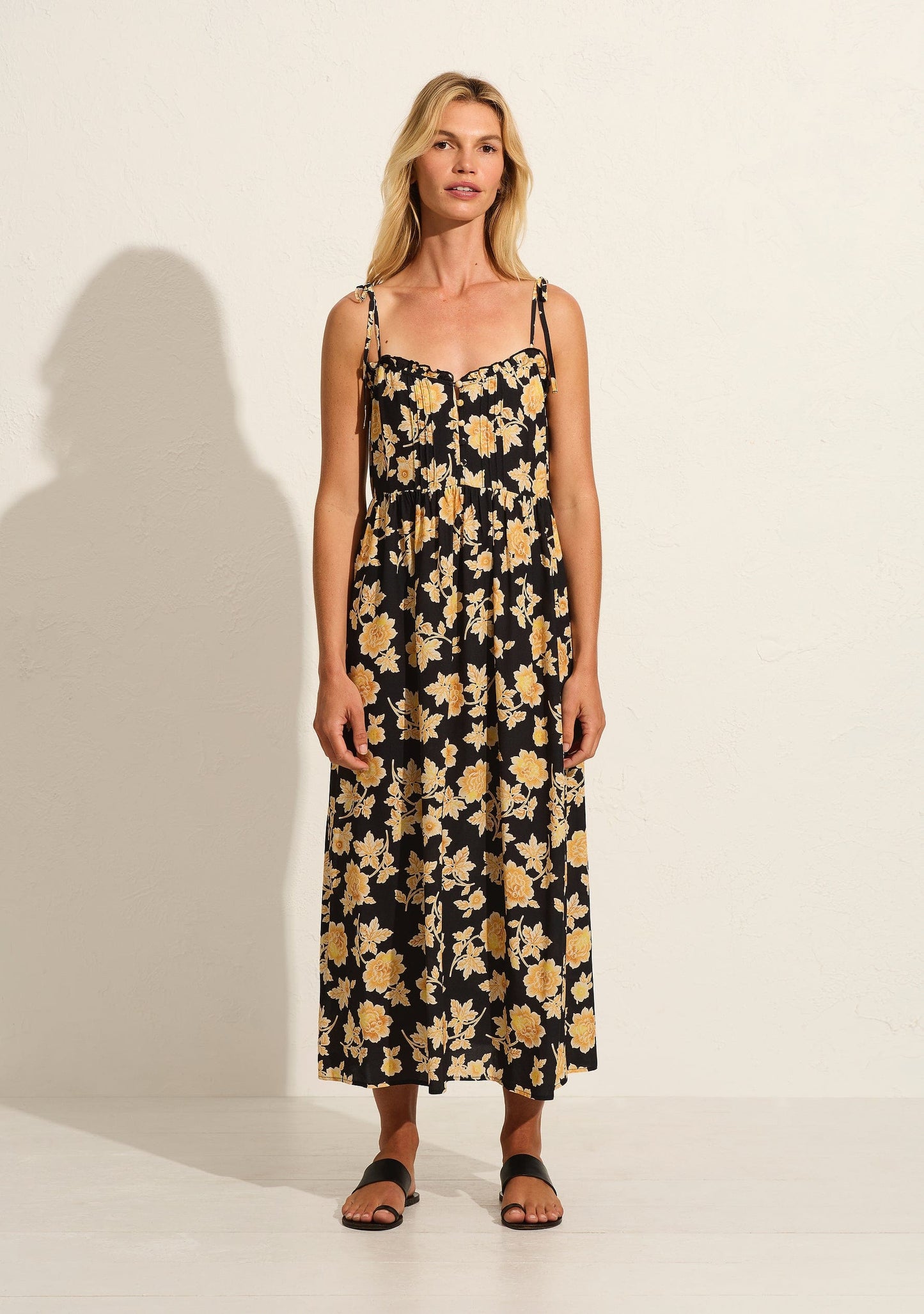 Auguste The Label Cameo Midi Dress (Black)
