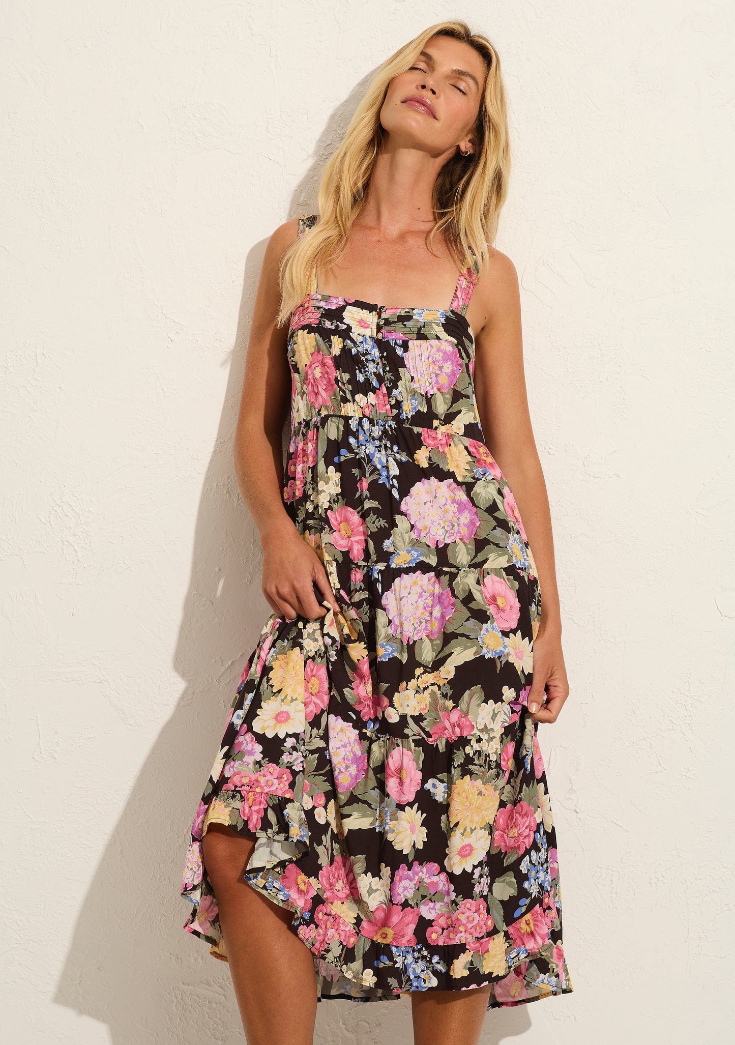 Auguste The Label Market Midi Dress (Black)
