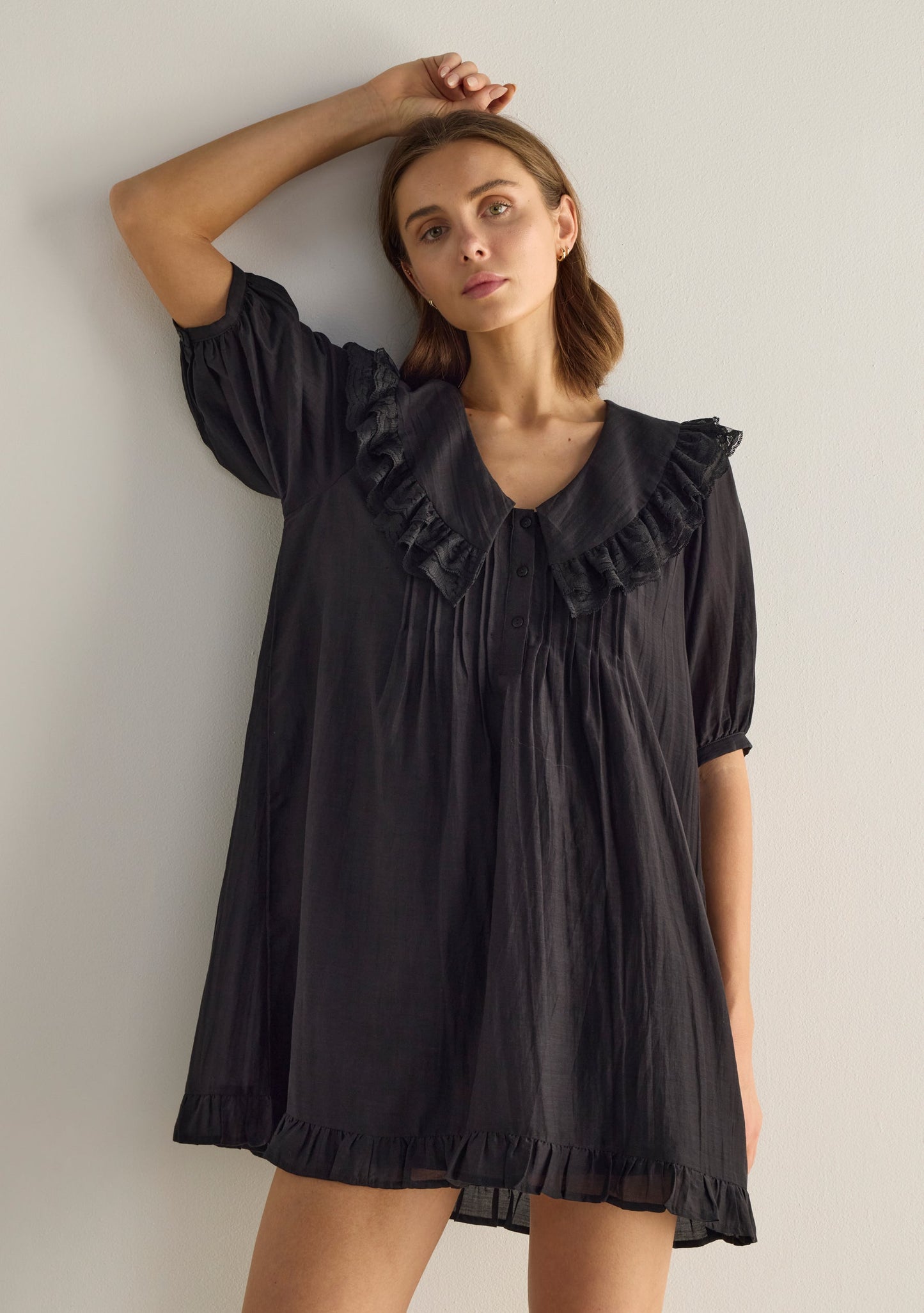 Auguste The Label Otis Mini Dress (Black)