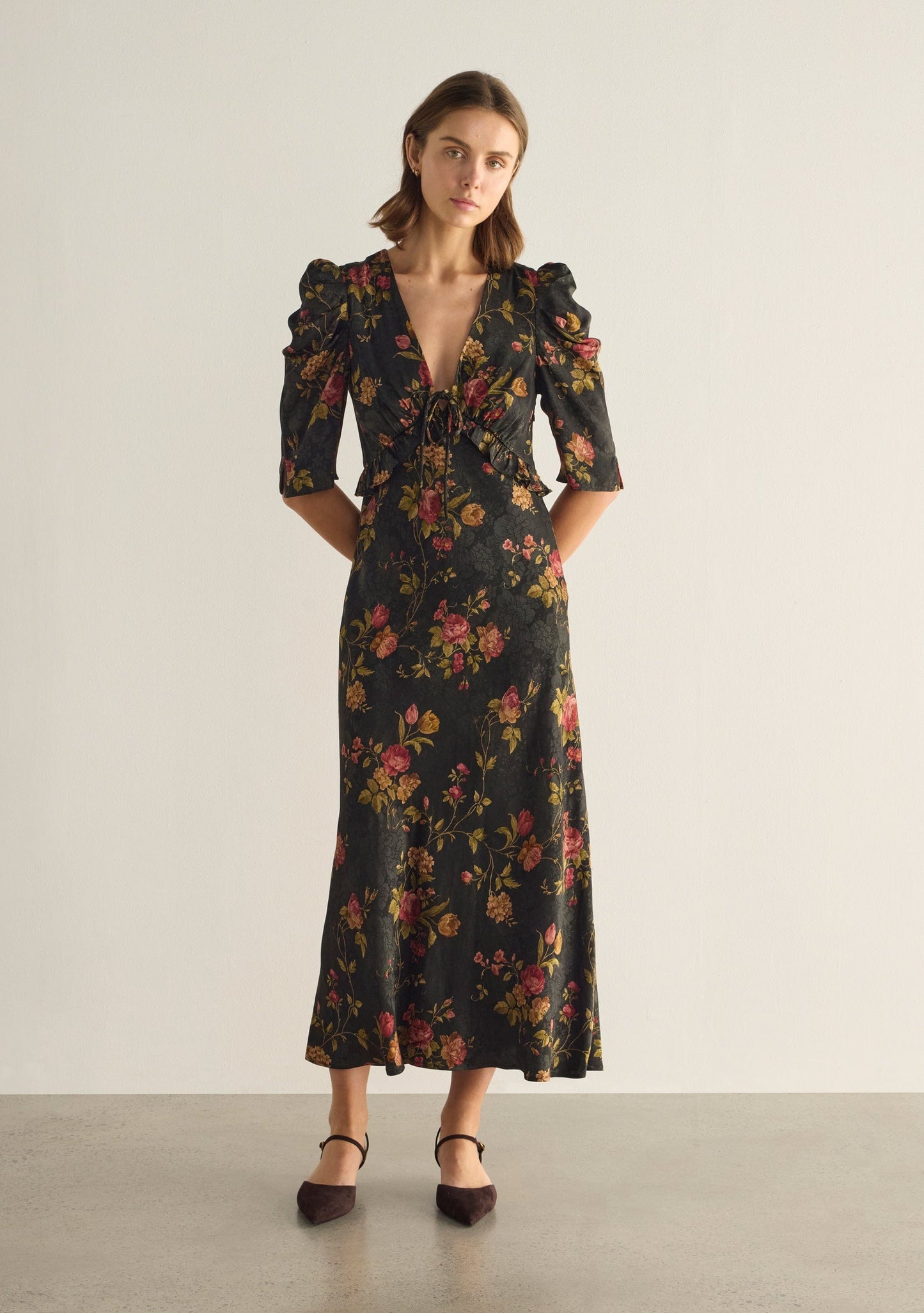 Auguste The Label Elliott Midi Dress (Floral Print)