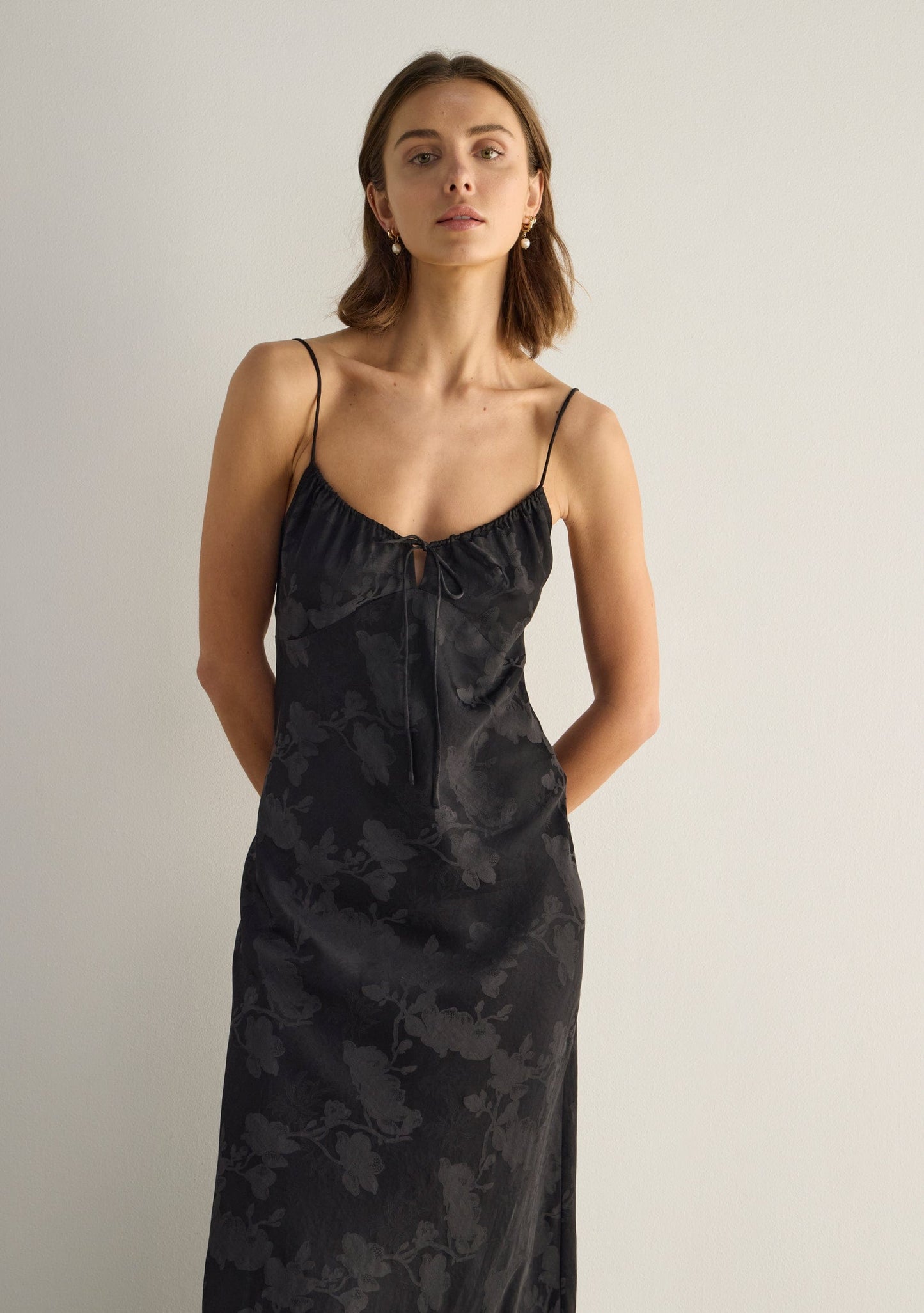 Auguste The Label Anne Tie Maxi Dress (Black)