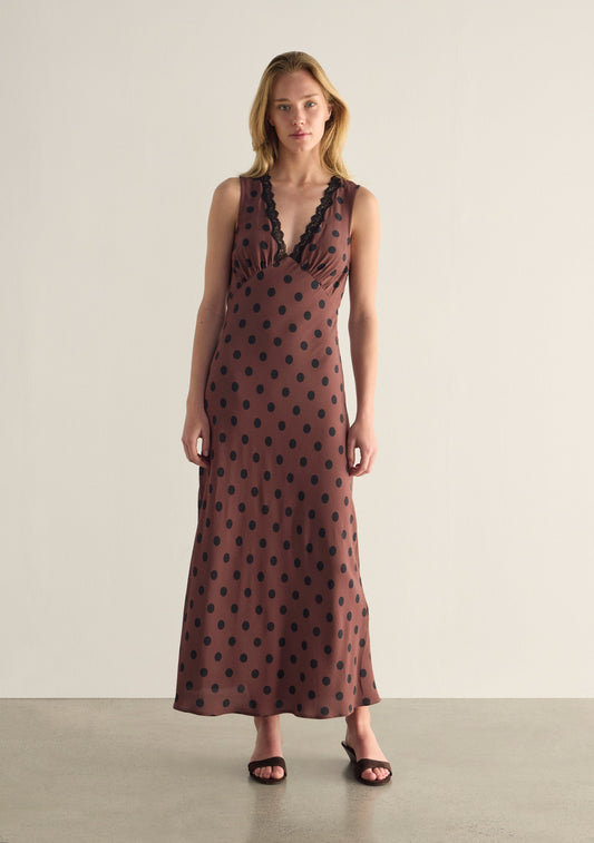 Image of Dresses. Productname: Auguste The Label Cooper Midi Dress in Tan/Brown colour by brand - Auguste The Label