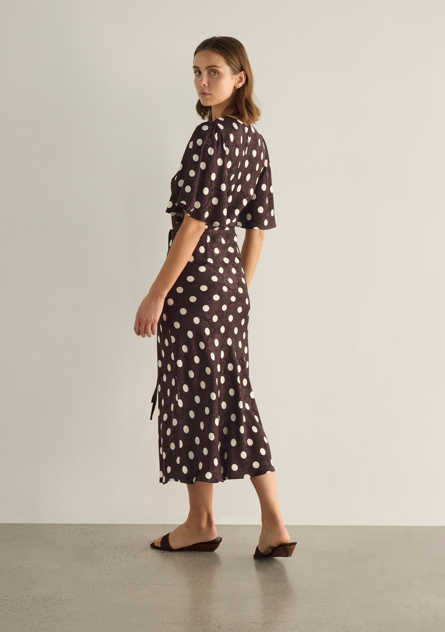 Auguste The Label Nara Midi Dress (Tan/Brown)