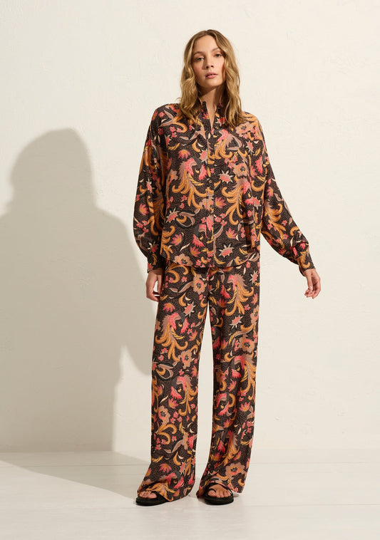 Image of a model wearing Pants. Productname: Auguste The Label Martha Pant in Black colour by brand - Auguste The Label