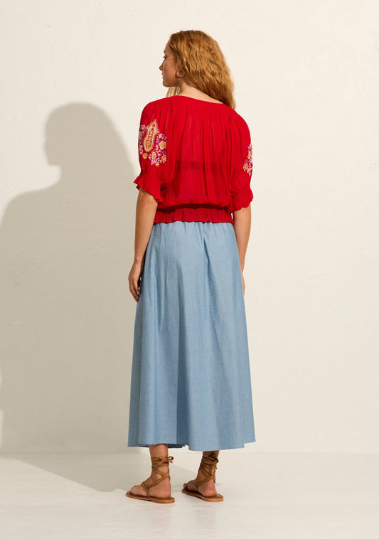 Auguste The Label Leigh Maxi Skirt (Blue)
