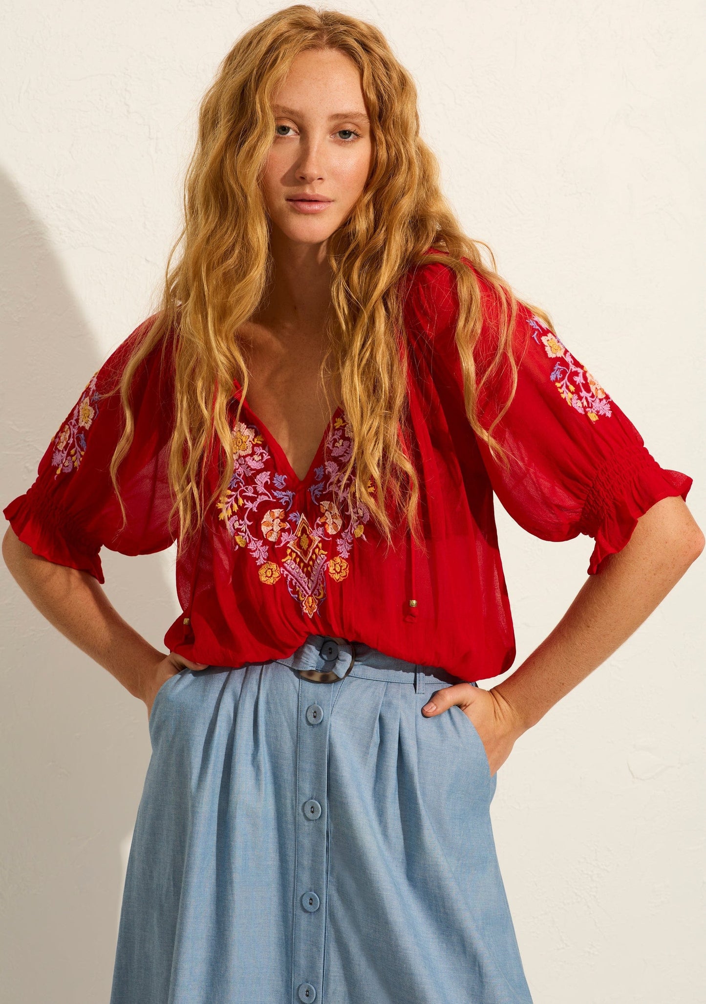 Auguste The Label Leigh Maxi Skirt (Blue)