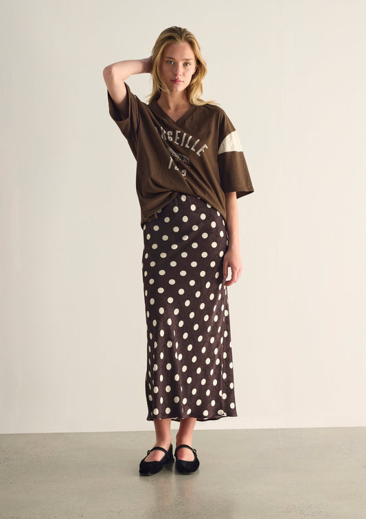 Auguste The Label Sarina Midi Skirt (Tan/Brown)