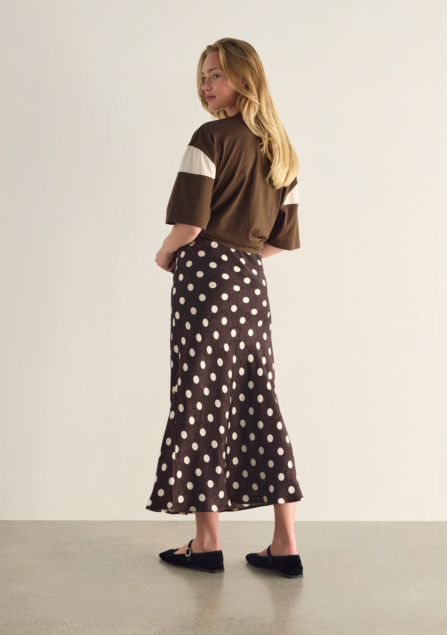 Auguste The Label Sarina Midi Skirt (Tan/Brown)