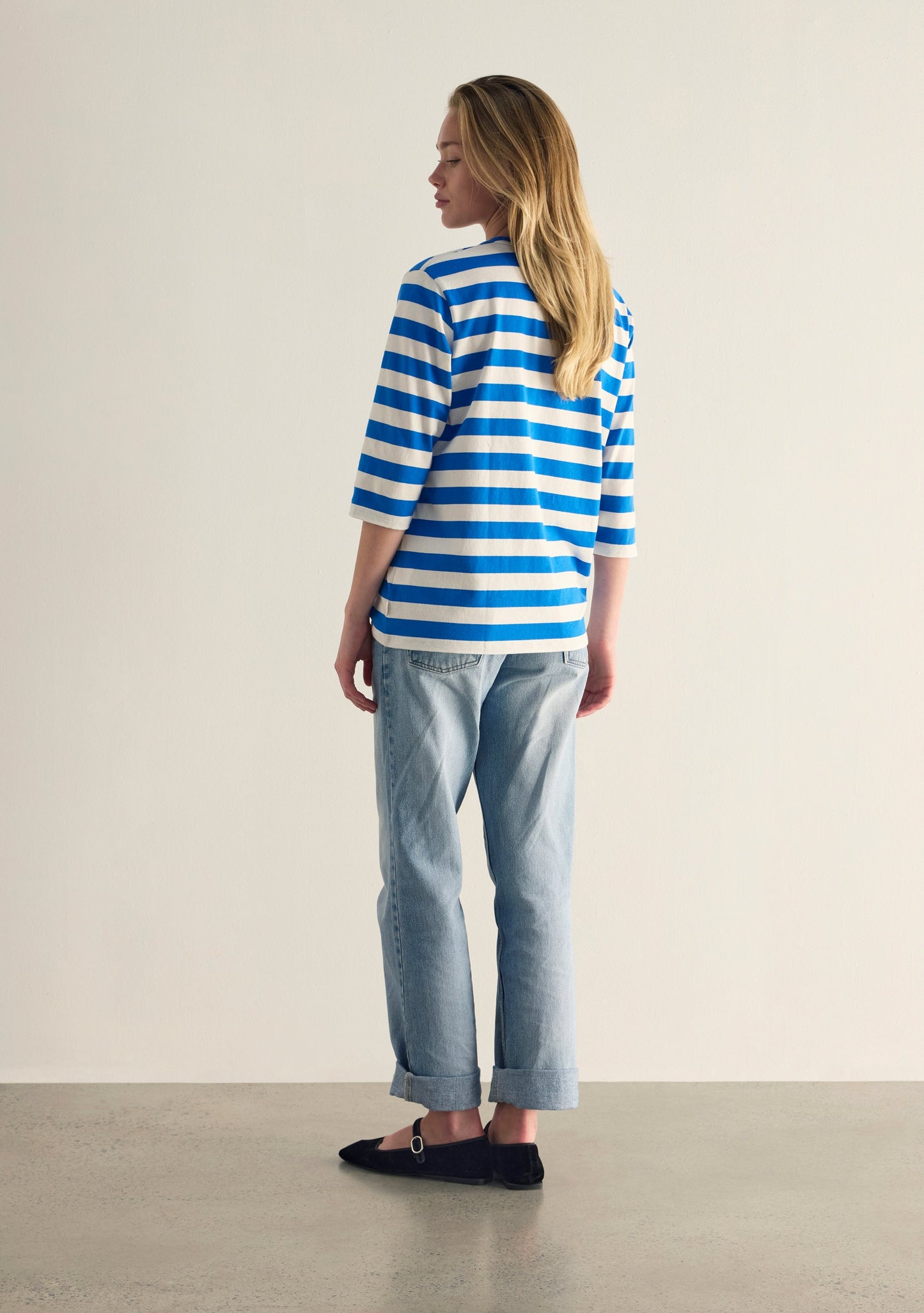 Auguste The Label Oliver 3/4 Sleeve Tee (Blue)